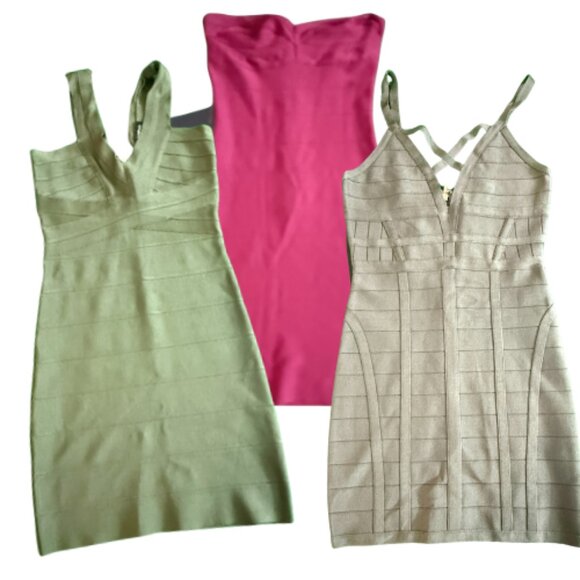 BUNDLE: 3-Women’s BEBE Mini Bodycon Dresses, Size S, NWT/Gently Worn (BB1610B) - Picture 2 of 5